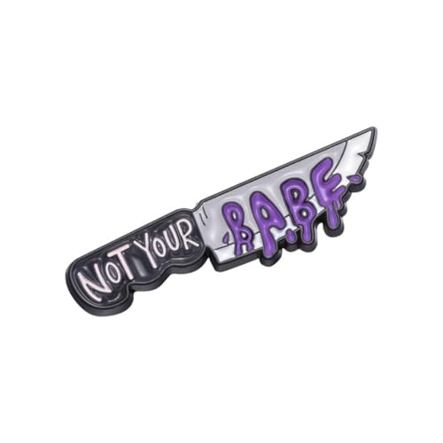Ro Rox Not Your Babe Messerabzeichen – Gothic Horror Emaille Pin, Punk Rock Accessoire von Ro Rox