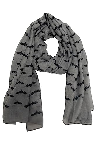 Ro Rox Pamela Mann Schal mit Fledermaus print Gotisch Luxus Alternative Accessoire von Ro Rox