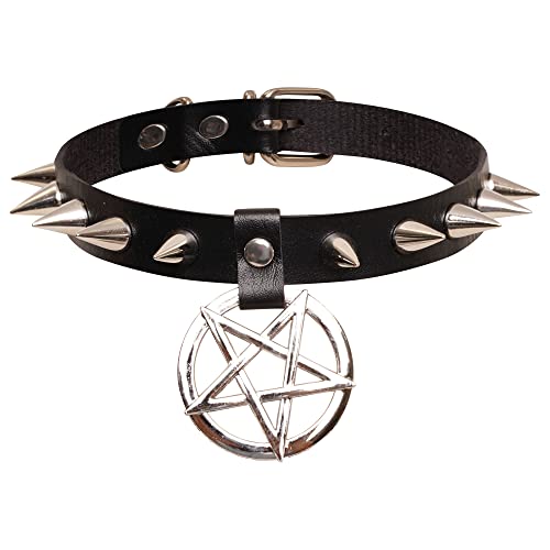 Ro Rox Pentagram Choker Sade Gotisch Kunstleder Bondage Halskette mit Nieten Ro Rox Pentagram Choker Sade Gotisch Kunstleder Bondage Halskette mit Nieten von Ro Rox