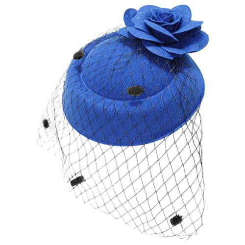 Ro Rox Ruby Rosen Vintage Retro 40er 50er Jahre Fascinator Hochzeit Party Hut - Blau von Ro Rox
