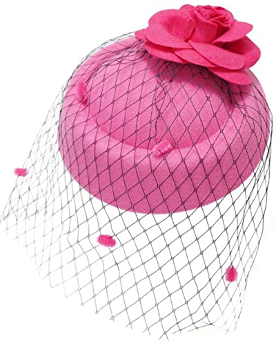 Ro Rox Ruby Rosen Vintage Retro 40er 50er Jahre Fascinator Hochzeit Party Hut - Rosa von Ro Rox