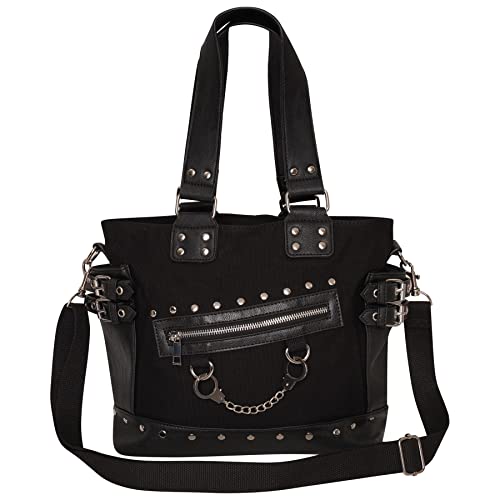 Ro Rox Vira Handtasche Handschellen Kette Nieten Damen Umhängetasche Punk Gotisch von Ro Rox