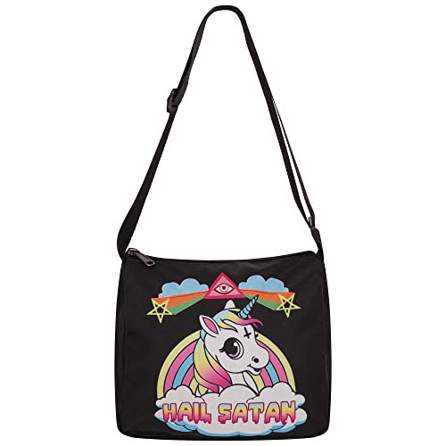 Ro Rox kleine Handtasche Make-up süße Geldbörse Okkulte Hexe Katze Sphynx Einhorn Baphomet, Schwarz, Einheitsgröße von Ro Rox