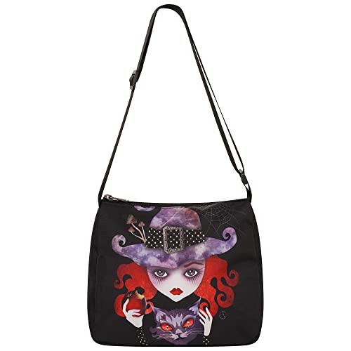 Ro Rox kleine Handtasche Make-up süße Geldbörse Okkulte Hexe Katze Sphynx Einhorn Baphomet, Schwarz, Einheitsgröße von Ro Rox