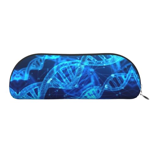 RoMuka DNA Kette Foto Leder Halbrunde Aufbewahrungstasche Schreibwaren Tasche Make-up Tasche Brieftasche Aufbewahrungstasche von RoMuka