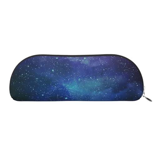 RoMuka Interstellar Universum Leder Aufbewahrungstasche mit Sternen und Galaxie Schreibwaren Halbrund Tasche Kosmetiktasche Aufbewahrungstasche Geld One Size Tasche Silber One Size Tasche Silber One von RoMuka