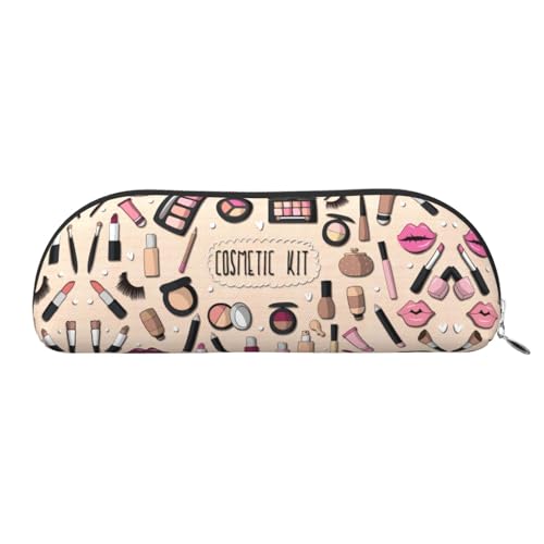 RoMuka Leder Halbrunde Aufbewahrungstasche für Mädchen Modern Mädchen Schreibwaren Tasche Make Up Tasche Aufbewahrungstasche Silber One Size Aufbewahrungstasche Silber One Size, Silverl, one size, von RoMuka