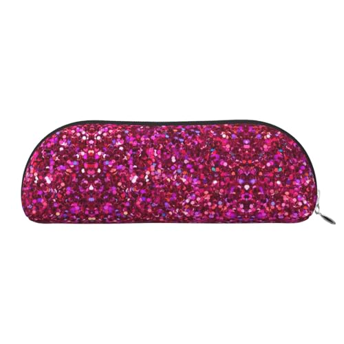 RoMuka halbrunde aufbewahrungstasche leder glitzermuster schreibwaren tasche schminktasche aufbewahrungstasche geldbeutel geldbeutel einheitsgröße aufbewahrungstasche silverl one size von RoMuka