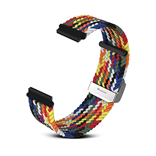 RoYiio Gewebtes Nylon Armband für Anstoßbreite 22mm, Bequem und Atmungsaktiv, mit Schnellverschluss, Nylonband für Damen und Herren - Buntes von RoYiio