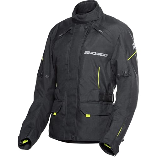 Road Touring WP Damen Textiljacke 1.0 – Wasserdicht – 600D Polyester – Neongelb gelb XL von Road