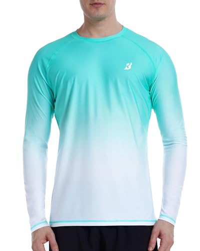 Roadbox Herren UV-Schutz Shirt, UPF 50+ Rashguard T-Shirt, Schnelltrocknend Leicht Langarmshirt für Surfen Angeln Wandern von Roadbox