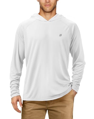 Roadbox Herren UPF 50+ Kapuzenpullover Shirt, UV Sonnenschutz Langarmshirt, Outdoor Wassersport Rashguards für Sommer Angeln von Roadbox