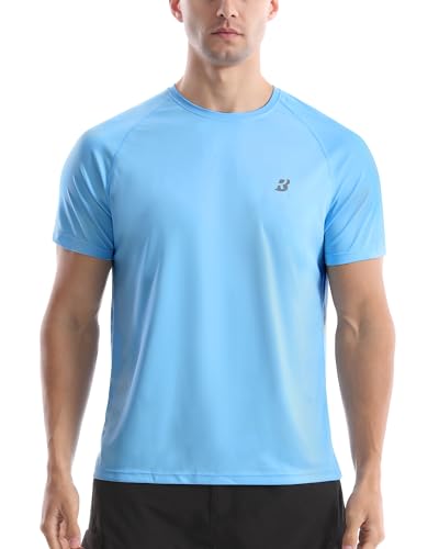 Roadbox Herren UPF 50+ UV Schutz Kurzarm Rashguard, Leichtes Schwimm Shirt, Schnell Trocknend für Wasser Sport Freizeit von Roadbox