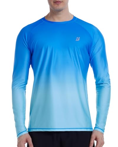 Roadbox Herren UV-Schutz Shirt, UPF 50+ Rashguard T-Shirt, Schnelltrocknend Leicht Langarmshirt für Surfen Angeln Wandern von Roadbox