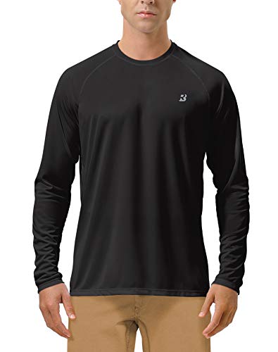 Roadbox Herren UV-Schutz Shirt, UPF 50+ Rashguard T-Shirt, Schnelltrocknend Leicht Langarmshirt für Surfen Angeln Wandern von Roadbox