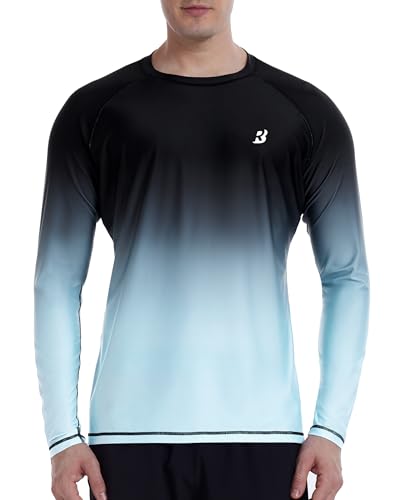 Roadbox Herren UV-Schutz Shirt, UPF 50+ Rashguard T-Shirt, Schnelltrocknend Leicht Langarmshirt für Surfen Angeln Wandern von Roadbox