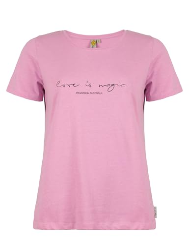 Roadsign Australia Damen T-Shirt mit Rundhalsausschnitt, Print & aus Baumwolle rosa | 2XL von Roadsign Australia
