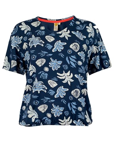 Roadsign Australia Damen T-Shirt mit V-Ausschnitt und Gummizug blau | 2XL von Roadsign Australia