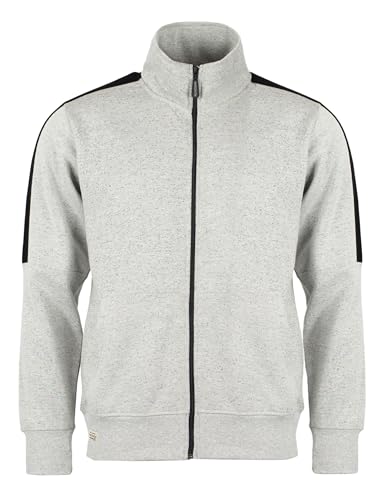 ROADSIGN australia Herren Sweatjacke mit farblich abgesetzten Einsätzen im sportiven Look, Reißverschluss in Kontrastfarbe grau, 2XL von ROADSIGN australia