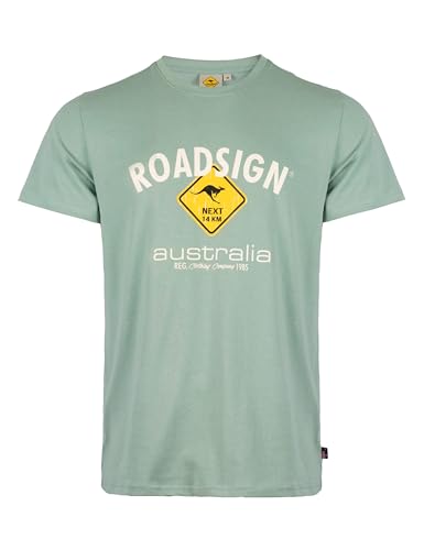Roadsign Australia Herren T-Shirt mit Logo-Aufdruck und Rundhalsausschnitt, 100% Baumwolle grün | 4XL von Roadsign Australia