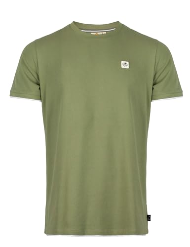 Roadsign Australia Herren T-Shirt sportliches Design mit Print und Logo-Aufnäher Oliv | L von Roadsign Australia