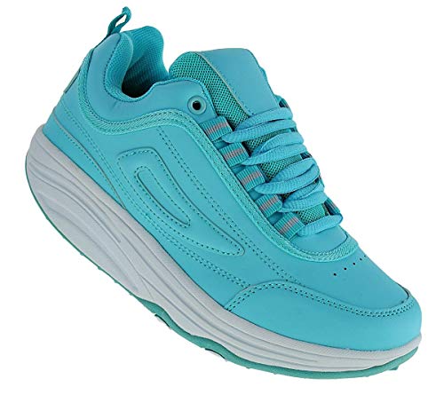Roadstar Fitnessschuhe Gesundheitsschuhe Damen Herren Sneaker 092, Schuhgröße:38, Farbe:Hellblau von Roadstar