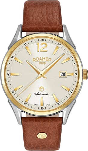 Roamer of Switzerland Herren-Armbanduhr 41mm Leder Automatik 550660 47 35 05 von Roamer