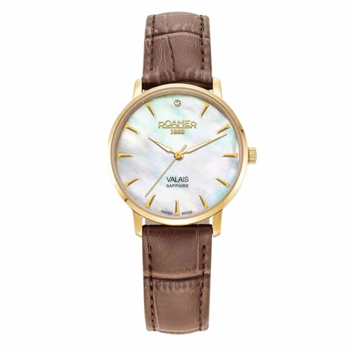ROAMER Damen Analog Uhr mit Leder Armband 989847 48 10 05 von Roamer