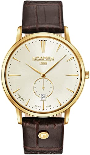 ROAMER Herren Analog Quarz Uhr mit Leder Armband 980812 48 45 09 von Roamer