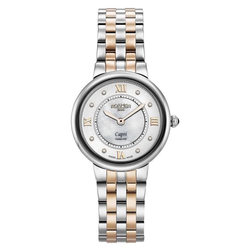 Roamer 859845 49 29 50 Damen Capri Diamant zweifarbig Armband Armbanduhr, Weißer Wischmopp, Armband Roamer 859845 49 29 50 Damen Capri Diamant zweifarbig Armband Armbanduhr, Weißer Wischmopp, Armband von Roamer