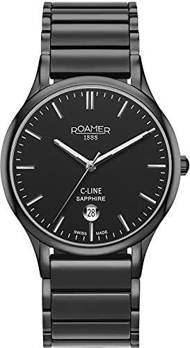 Roamer Herren Armbanduhr C-Line 40 mm 3-Zeiger, Datumsfenster Armband Edelstahl 658833 44 55 61 von Roamer
