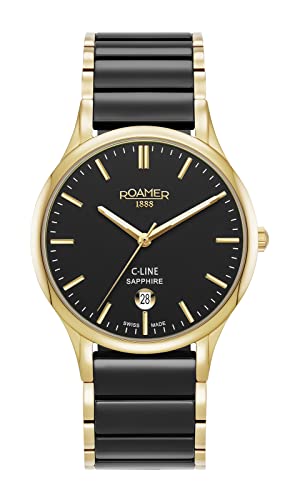 Roamer Herren Armbanduhr C-Line 40 mm 3-Zeiger, Datumsfenster Armband Edelstahl 658833 48 55 61 von Roamer