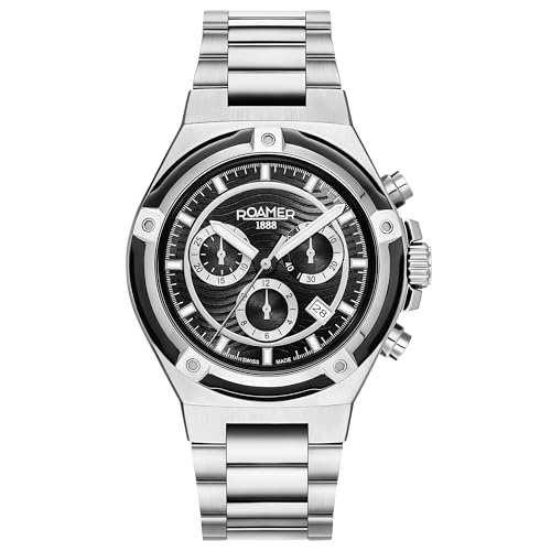 Roamer Herren Armbanduhr Tempomaster Chrono 42 mm Armband Edelstahl 221837 41 55 20 von Roamer