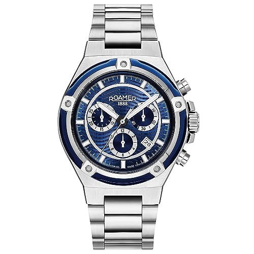 Roamer Herren Armbanduhr Tempomaster Chrono 42 mm Armband Edelstahl 510902 49 64 50 von Roamer