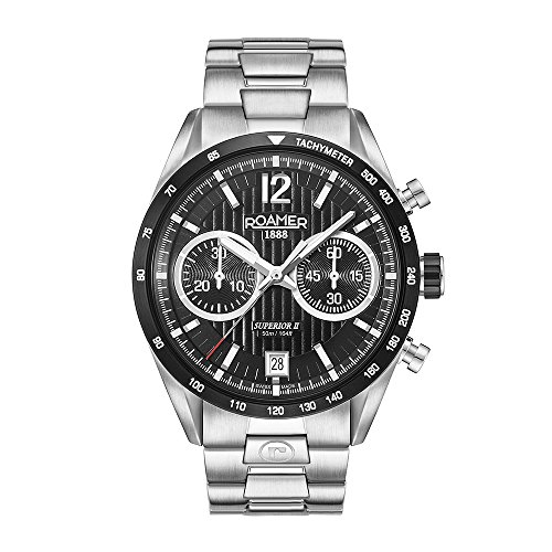 Roamer Herren Chronograph Quarz Uhr mit Edelstahl Armband 510902 41 54 50 von Roamer