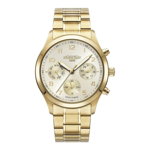 Roamer Herren Uhr Analog Quarz 204982 48 26 20 Edelstahl von Roamer