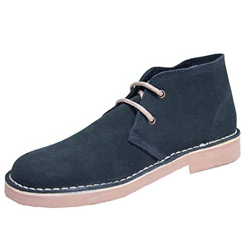 Roamers Damen Desert-Boots / Schnürschuhe / Halbschuhe, Wildleder (38 EUR) (Marineblau) von Roamers