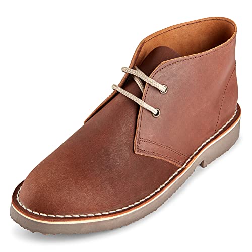 Roamers - Damen Desert-Boots - Rahmengenäht mit Antikleder - Braun - UK4 / EU37 von Roamers