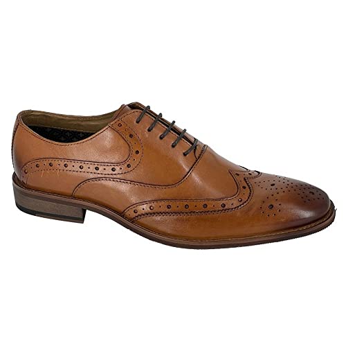 Roamers - Herren Oxford-Schuhe, Leder (43 EU) (Hellbraun) von Roamers