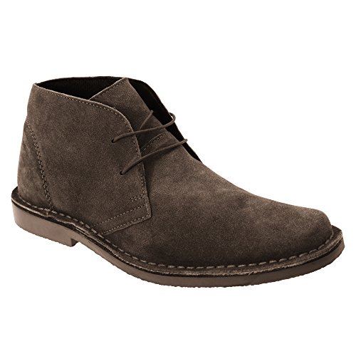 Roamers Herren Schnürschuhe/Schnürhalbschuhe/Desert-Boots, Wildleder (42 EU) (Dunkelbraun) von Roamers