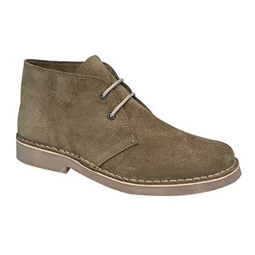 Roamers Herren Wildleder Wüsten Schuhe ohne Futter (40,5 EU) (Khaki) von Roamers