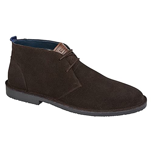 Roamers - Herren Wüstenstiefel, Wildleder (43 EU) (Dunkelbraun) von Roamers