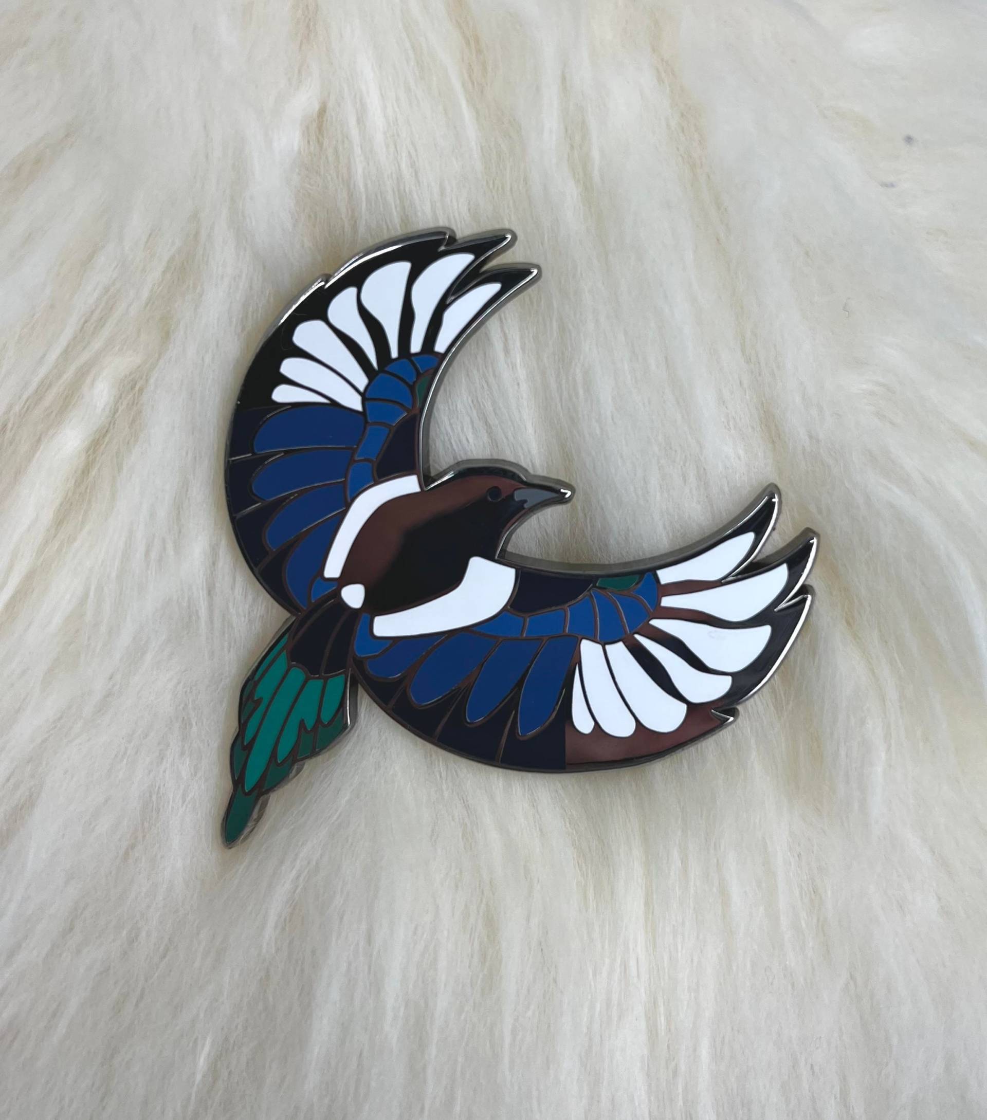 Elster Vogel Hard Enamel Pin Art Deco Songbird Serie Elster Vogel Hard Enamel Pin Art Deco Songbird Serie von RoaminBisonWorkshop