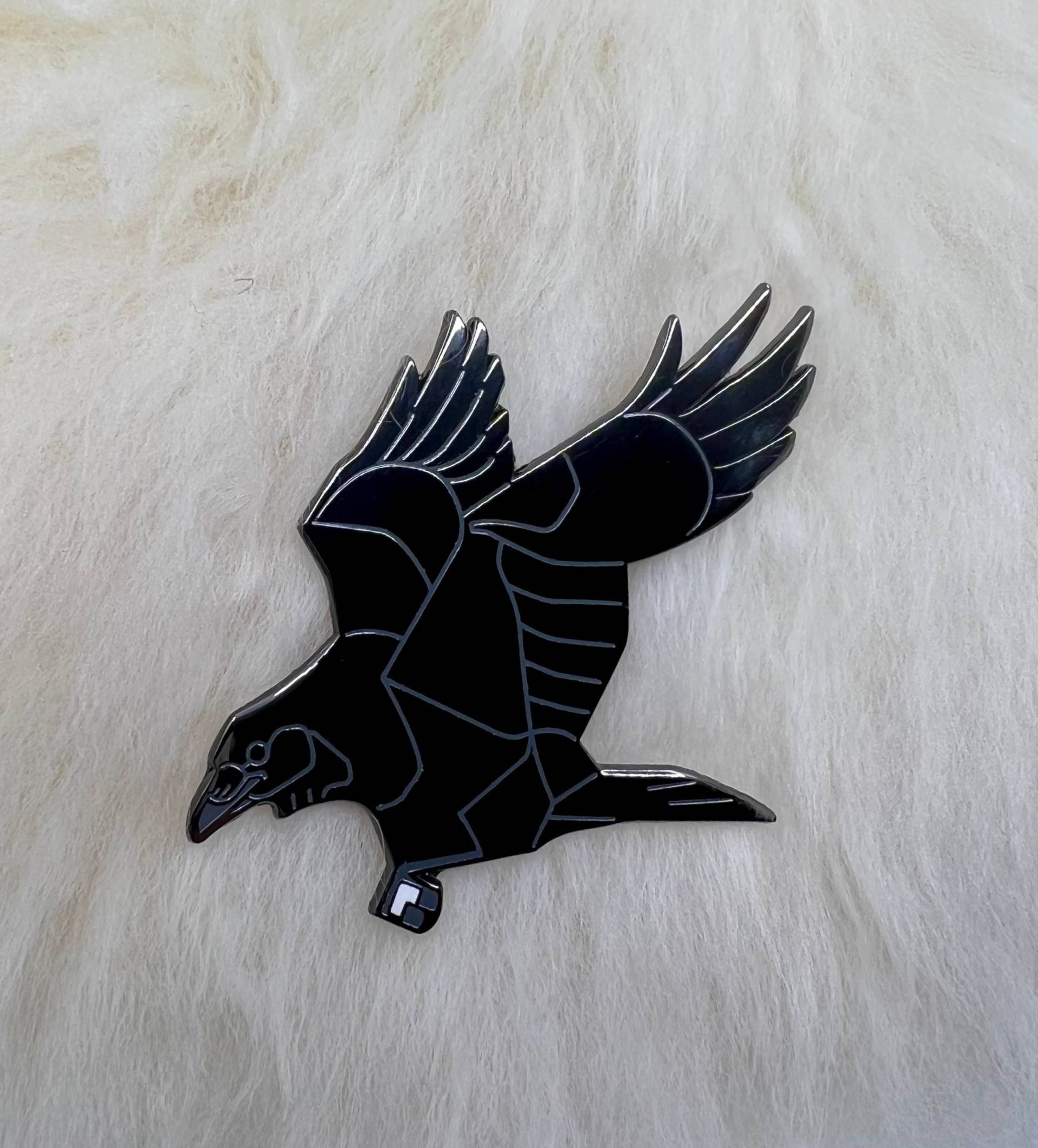 Rabe Hard Enamel Pin Art Deco Vogel Brosche Rabe Hard Enamel Pin Art Deco Vogel Brosche von RoaminBisonWorkshop