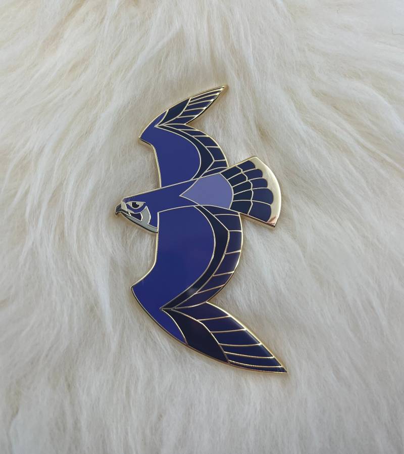 Wanderfalke Hard Emaille Pin Art Deco Vogel Brosche Wanderfalke Hard Emaille Pin Art Deco Vogel Brosche von RoaminBisonWorkshop