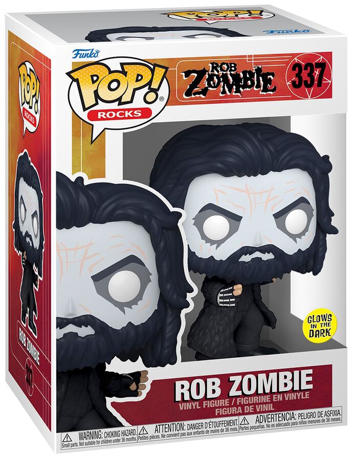 Rob Zombie - Rob Zombie Rocks! (Glow in the Dark) Vinyl Figur 337 - Funko Pop! Figur - Funko Shop Deutschland - Lizenziertes Merchandise! von Rob Zombie