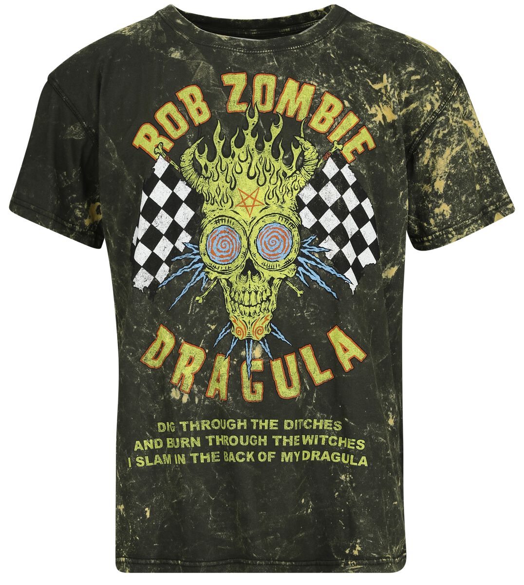 Rob Zombie T-Shirt - Dragula Racing - S bis 4XL - für Männer - Größe M - braun  - Lizenziertes Merchandise! von Rob Zombie