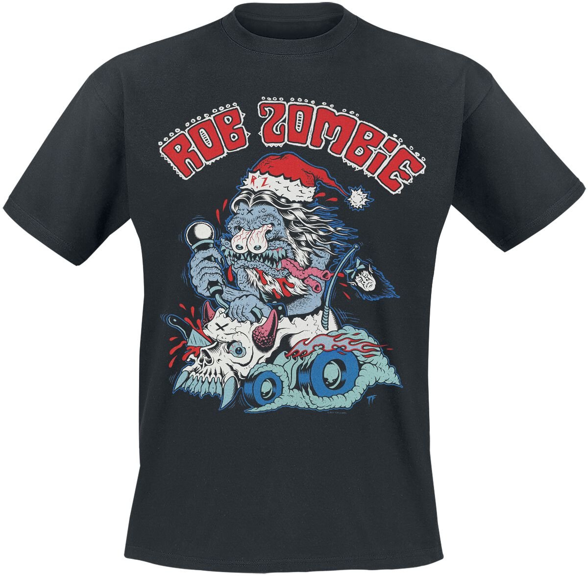 Rob Zombie T-Shirt - Santa Freak - S bis 5XL - für Männer - Größe M - schwarz  - Lizenziertes Merchandise! von Rob Zombie