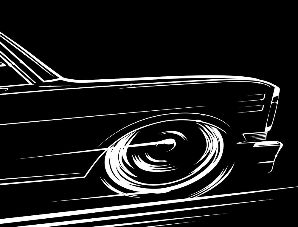 1962 - 1965 Nova Wagon Hoodie Chevy Ii First Gen 62 63 64 65 Scherenschnittkunst von RobMartinDesign