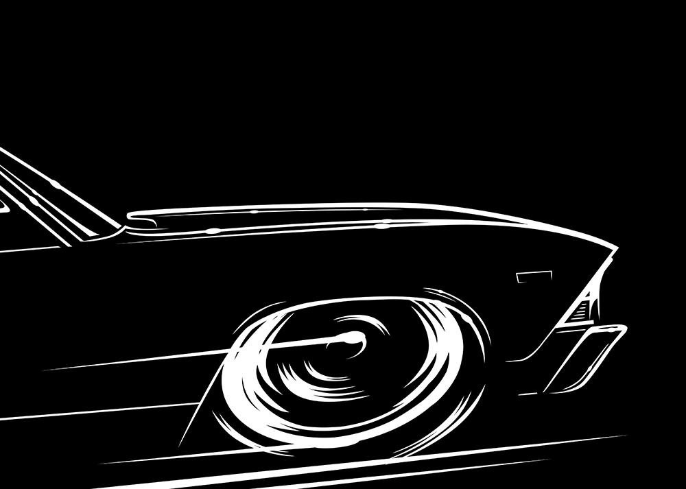 1969 Chevelle Hoodie "69 Chevy Chevovlet Malibu Ss Super Sport Silhouette Kunst von RobMartinDesign